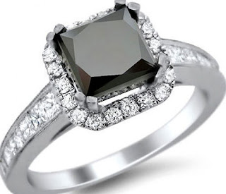 black diamond engagement rings princess cut