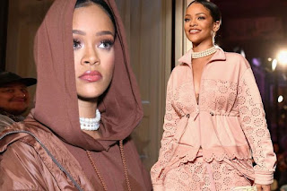 Image result for pictures from rihanna as she walks the runway for her puma collaboration