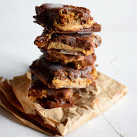  Barrinhas saudáveis de aveia, caju, manteiga de caju e chocolate