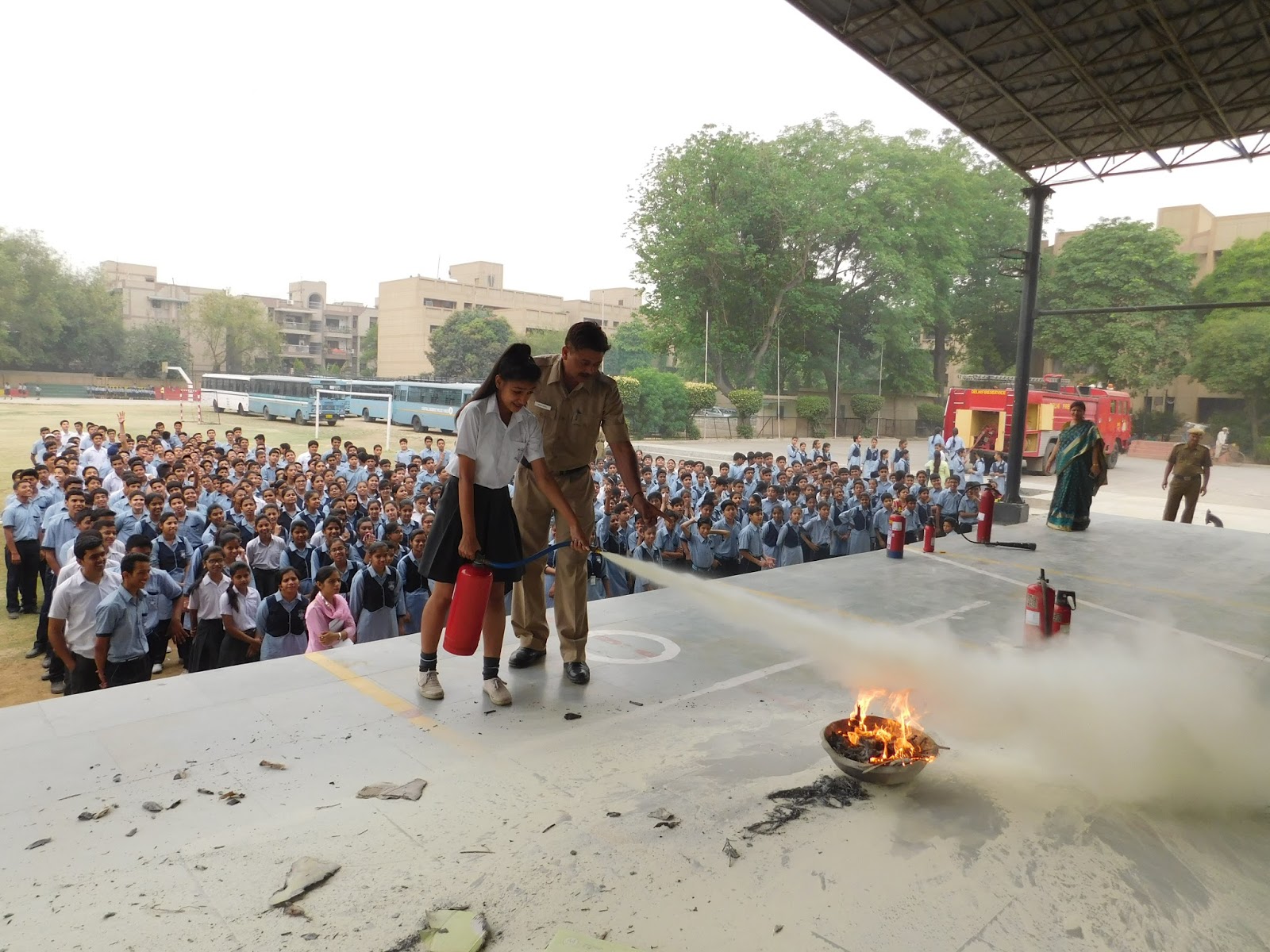 CRPF PUBLIC SCHOOL, ROHINI FIRE MOCK DRILL