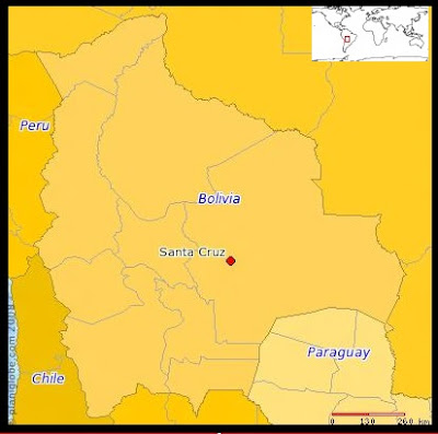 Mapa de Bolivia (PLANIGLOBE) 