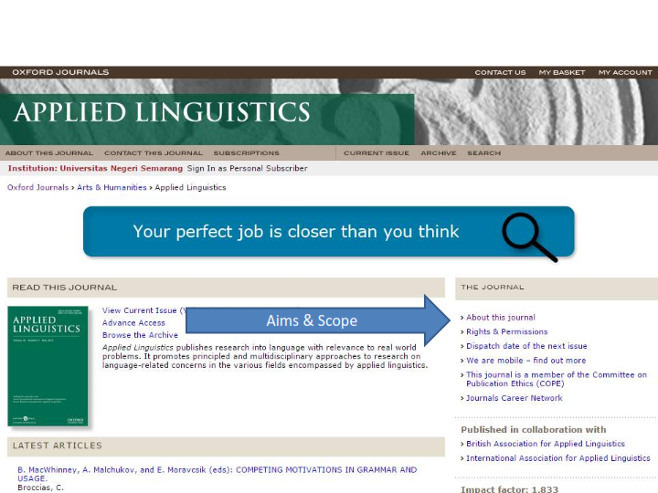 Applied linguistics journal