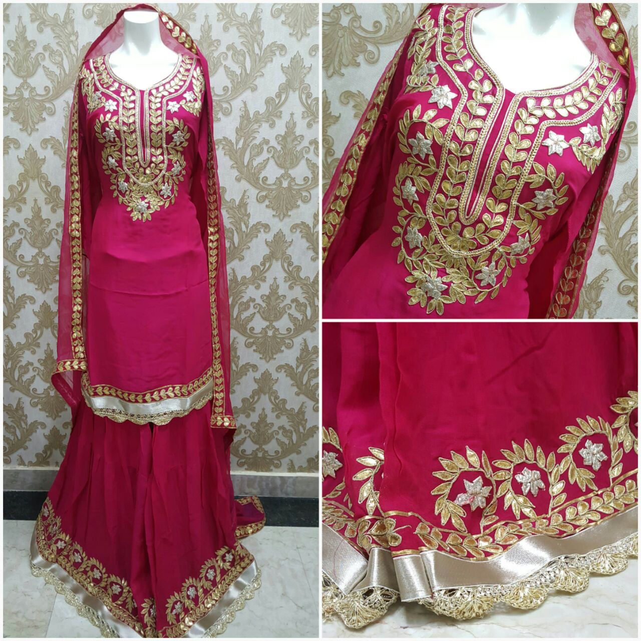 Gota patti sharara suit design Clearance