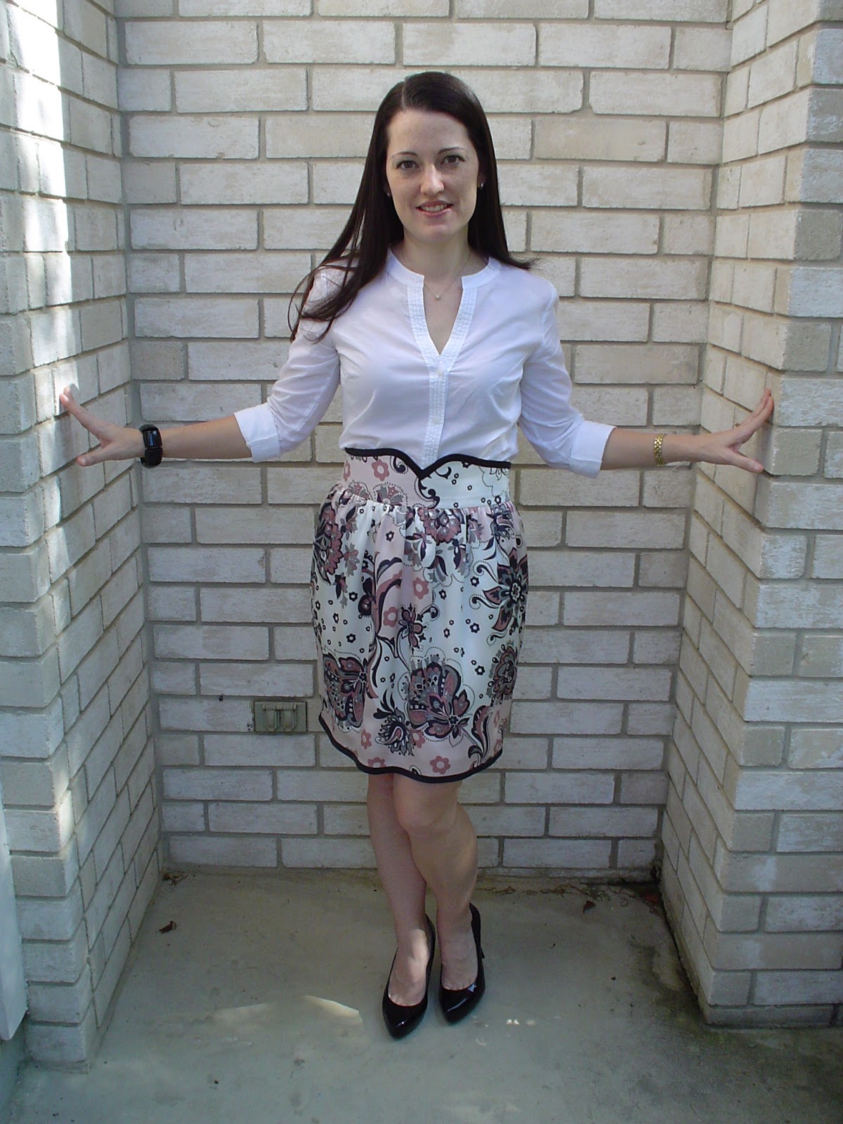 Amanda's Adventures in Sewing Simplicity 2512 Pink floral silk