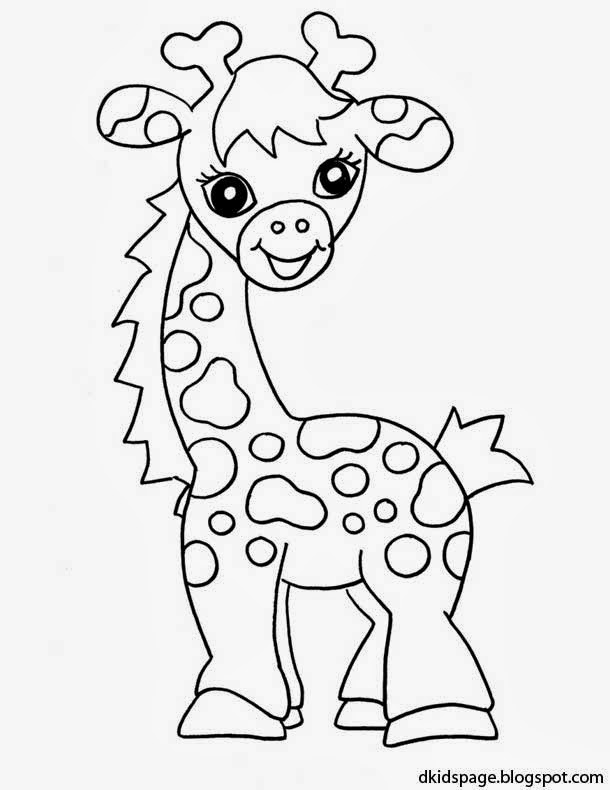 Kids Page: Baby Giraffe Coloring Pages | Printable Animals Coloring Picture