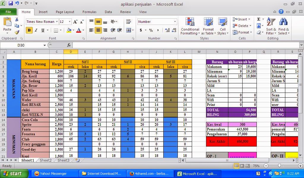 Aplikasi Penjualan Excel - Guru Paud