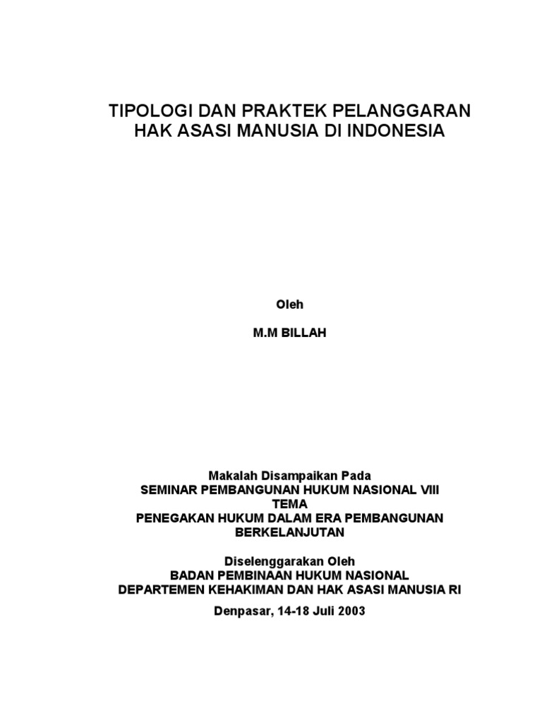 makalah pelanggaran ham wood scribd indo