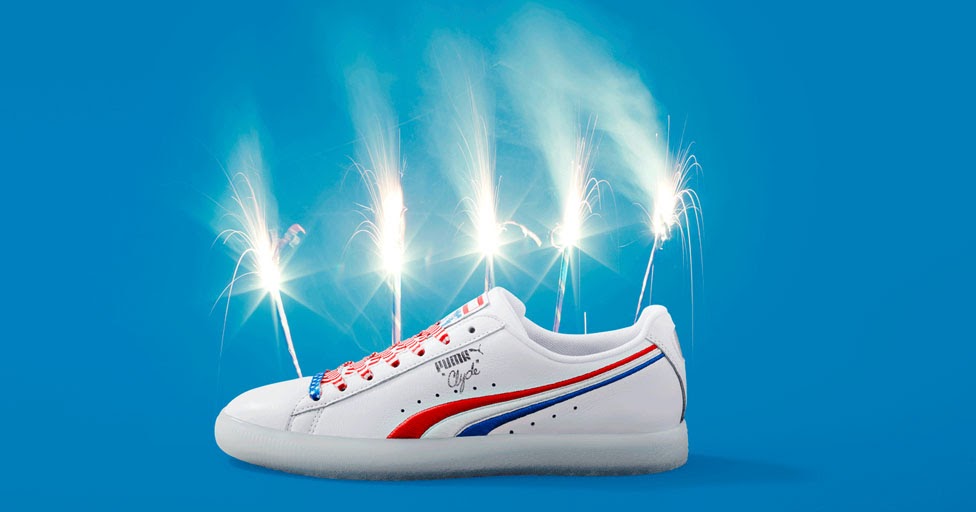 A FlagWaving Clyde Puma Fourth Of July Clyde Sneaker SHOEOGRAPHY