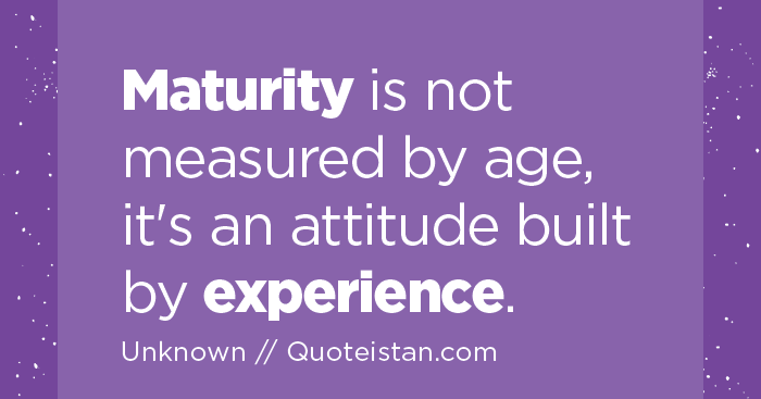 Maturity essay