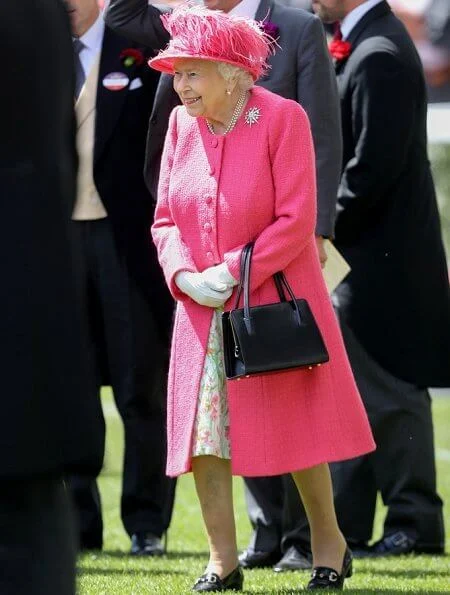 Queen Elizabeth II, Prince Andrew and Sarah Ferguson, Duchess of York attended the 4th day of the Royal Ascot