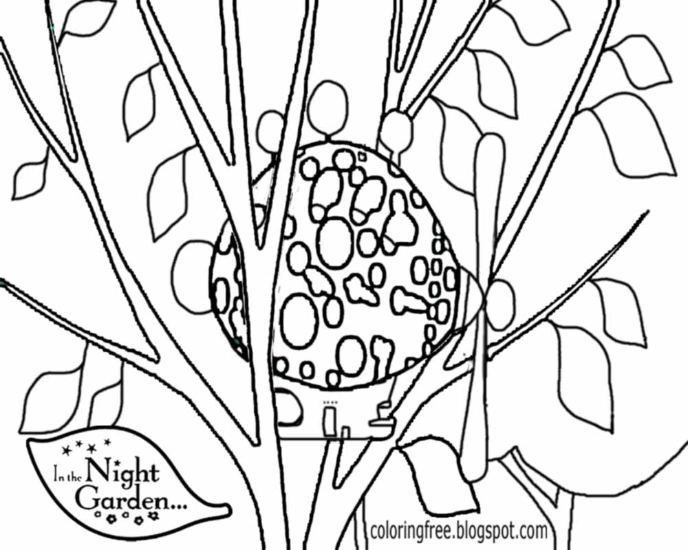 night garden coloring pages print - photo #33