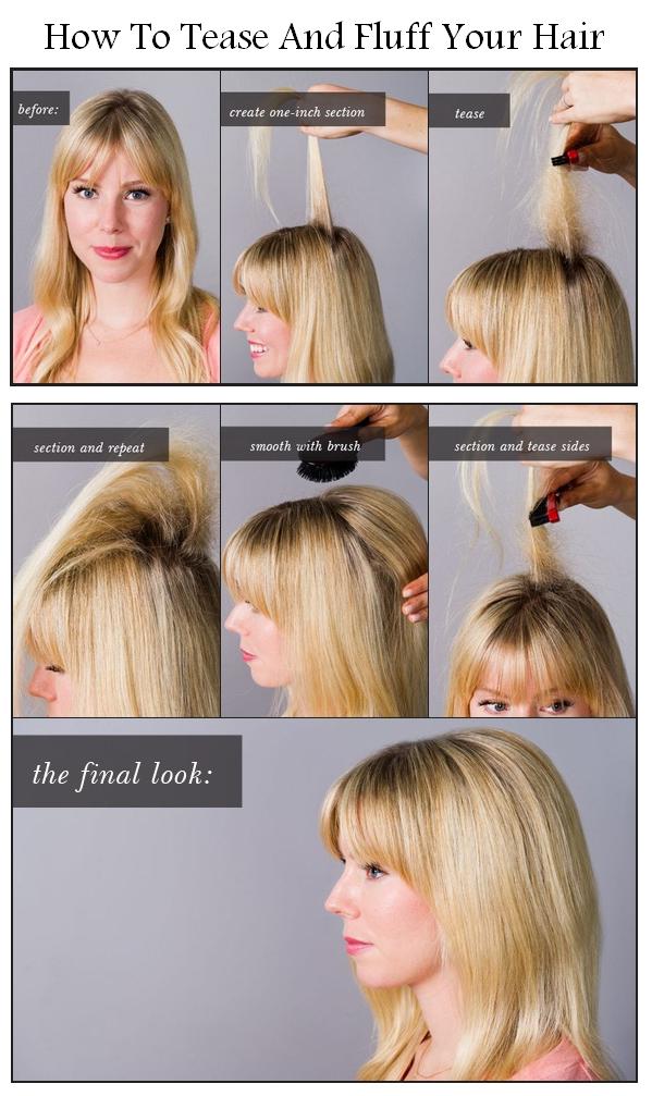 New Short Hair Styles How To Tease And Fluff Your Hair