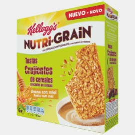 Nutri-Grain de Kellogg's tostas crujientes de cereales avena con miel