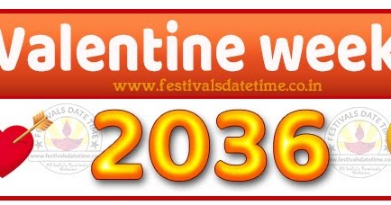 2036 Valentine Week List Calendar, 2036 Valentine Day All Dates &amp; Day