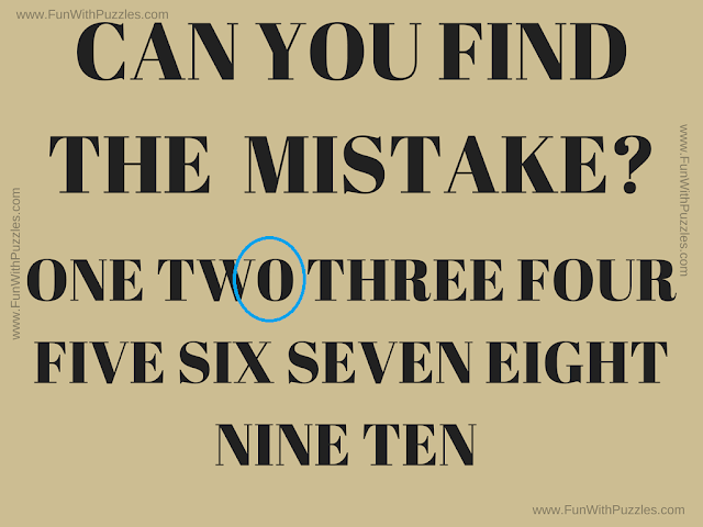 Answer of "Brain Test to Find the Mistake"