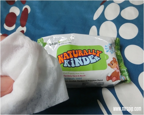 Naturally Kinder, tisu basah selamat untuk bayi