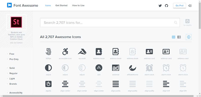 Implementing Font Awesome 5