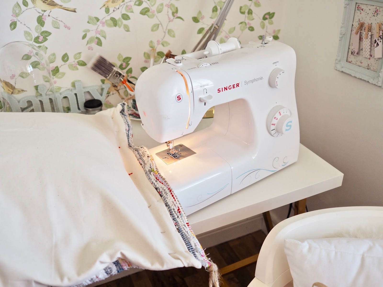 Ikea Tanum Rug turned into a DIY garden pillow.