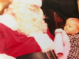 Image showing as new born baby with Father Christmas