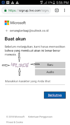Cara isi captch email microsoft