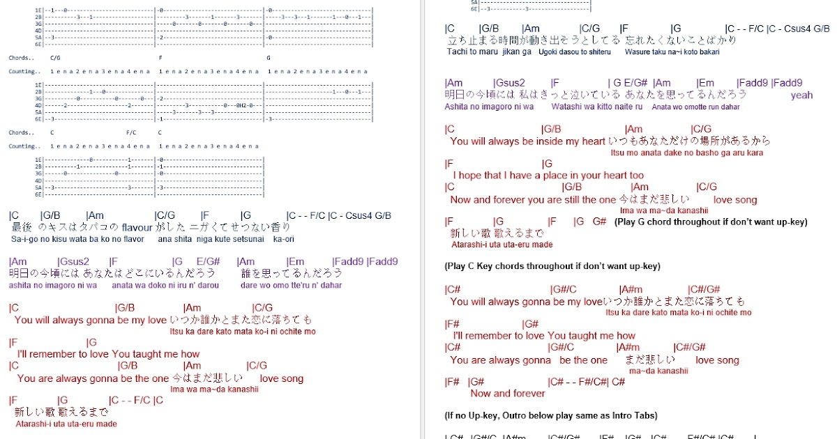 First Love Utada Hikaru Chord Chord Walls