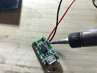 Soldering the output leads