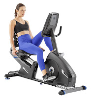 Nautilus R616 MY18 Recumbent Exercise Bike 2018, with high speed high inertia perimeter weighted flywheel, 25 ECB resistance levels, 29 programs
