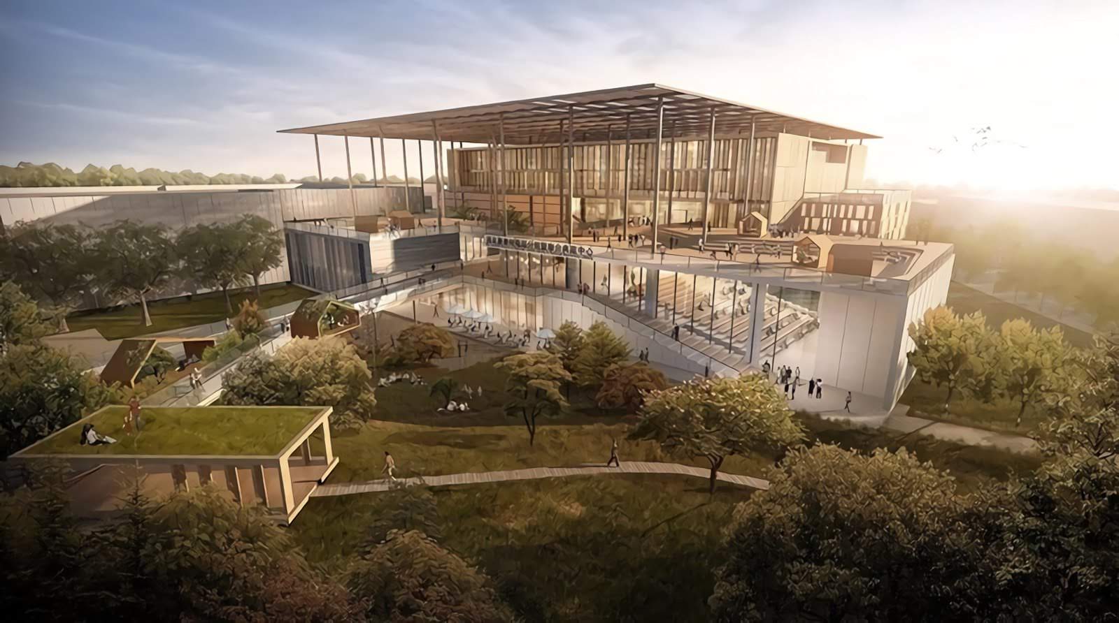國家圖書館南部分館｜預計2024年完工｜與環境共生共存｜會呼吸的AI未來概念圖書館