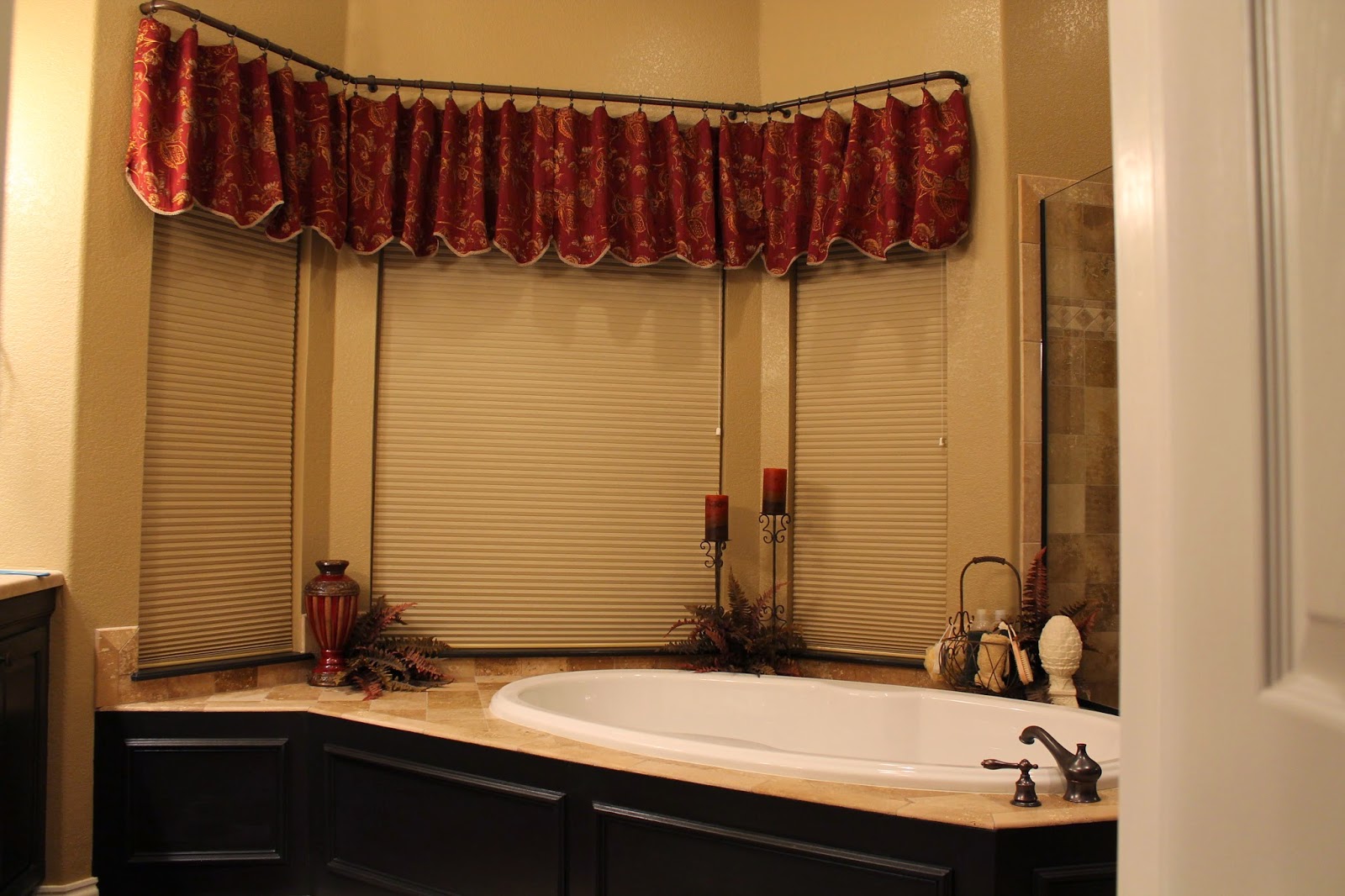 Bay window in bathroom