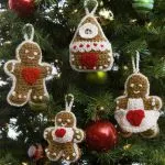 http://www.redheart.com/free-patterns/gingerbread-tree-ornaments