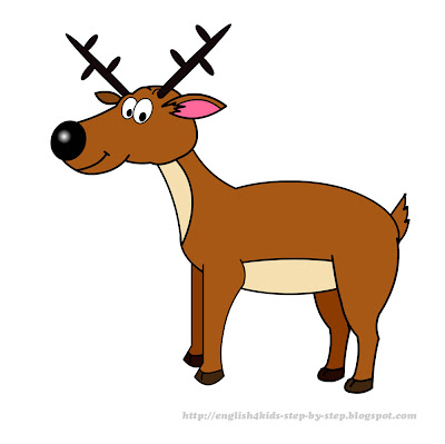 cute cartoon deer clip art for esl