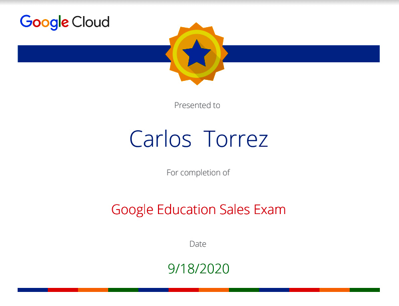 Google Education Sales Exam