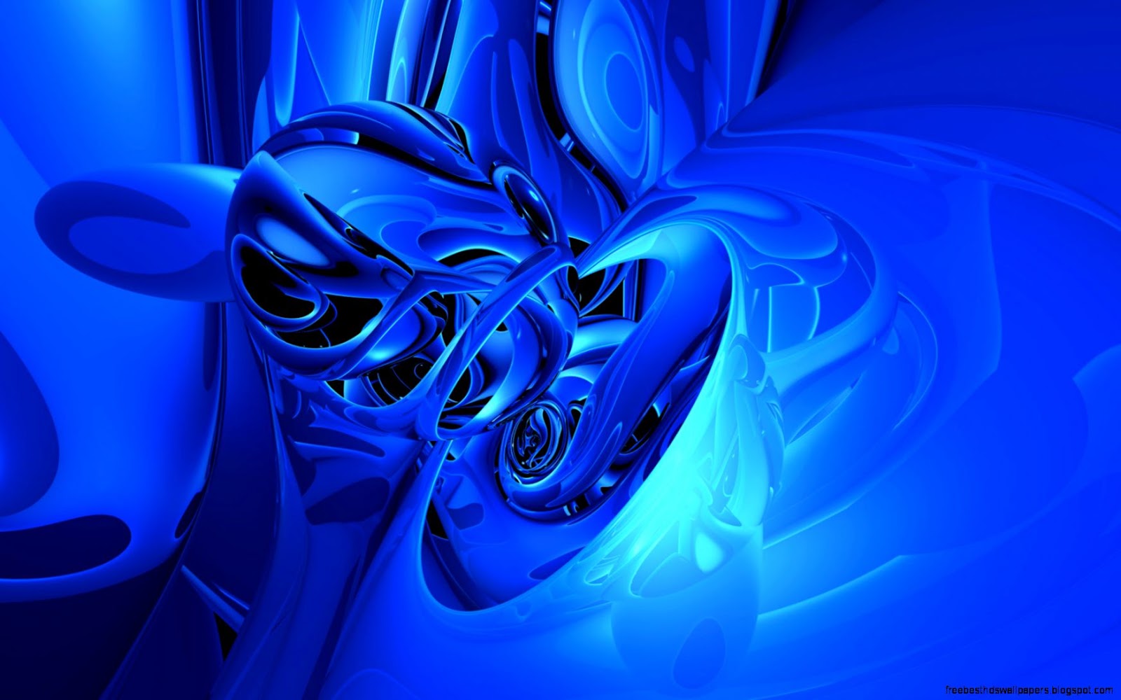 Blue Abstract Backgrounds 3D Computer Desktop