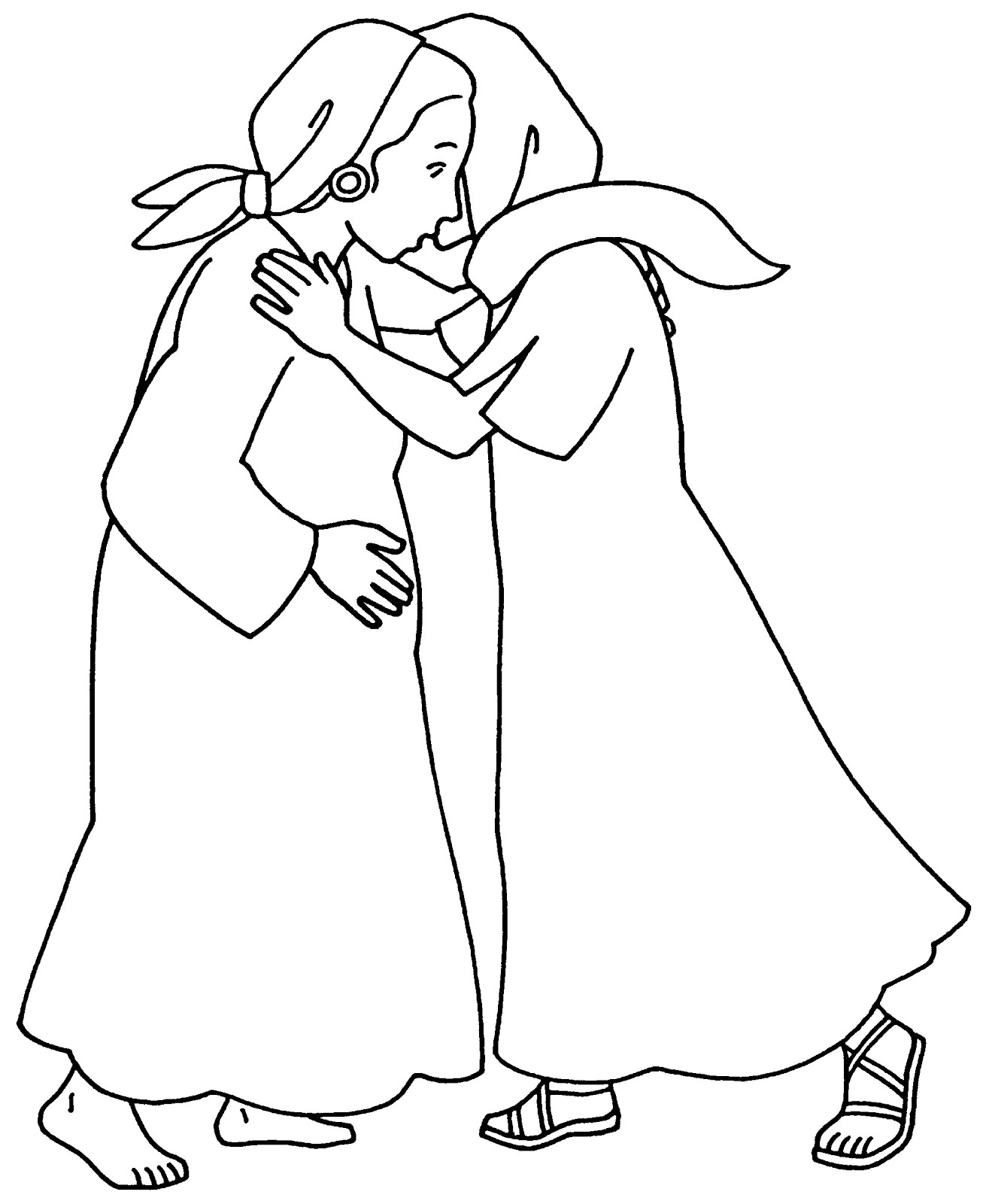 Caté, BD, diaporamas La Visitation (Marie et Elisabeth)