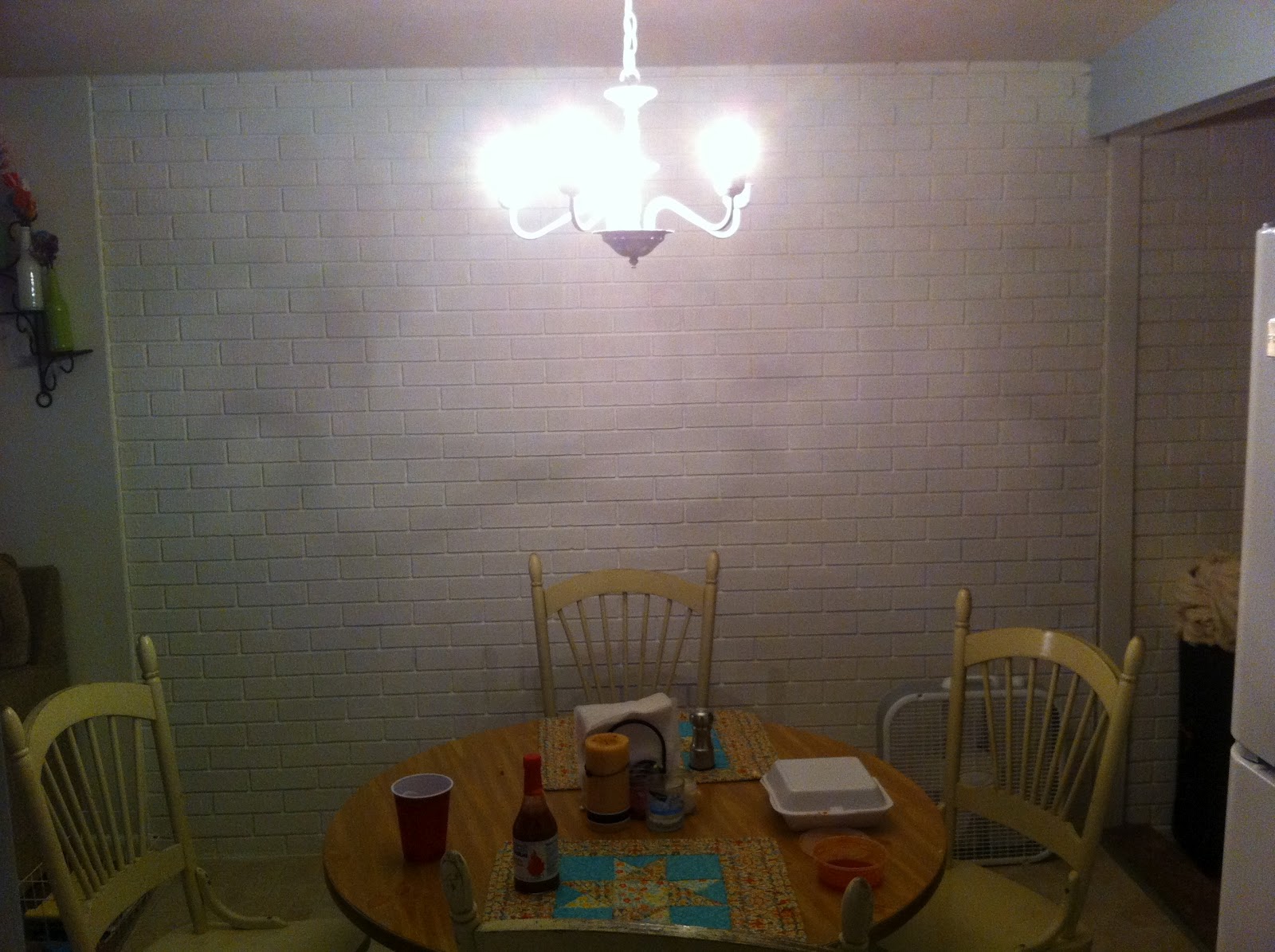 . DIY spray paint brass light fixture