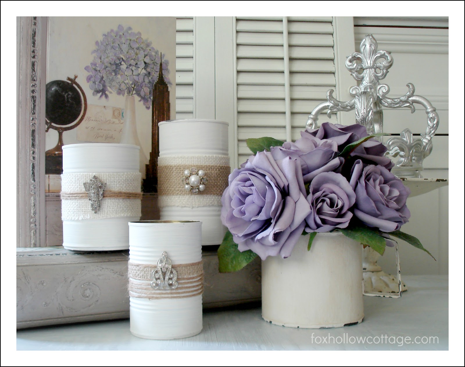 Shabby Vintage Tin Can Craft Fox Hollow Cottage