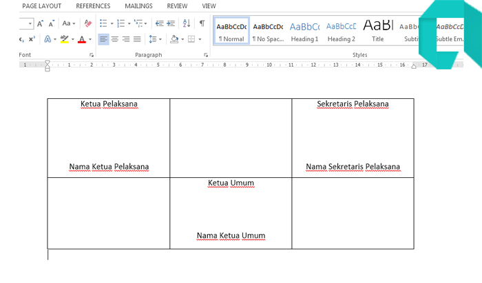 Cara Membuat Tempat Tanda Tangan Yang Rapih Di Word