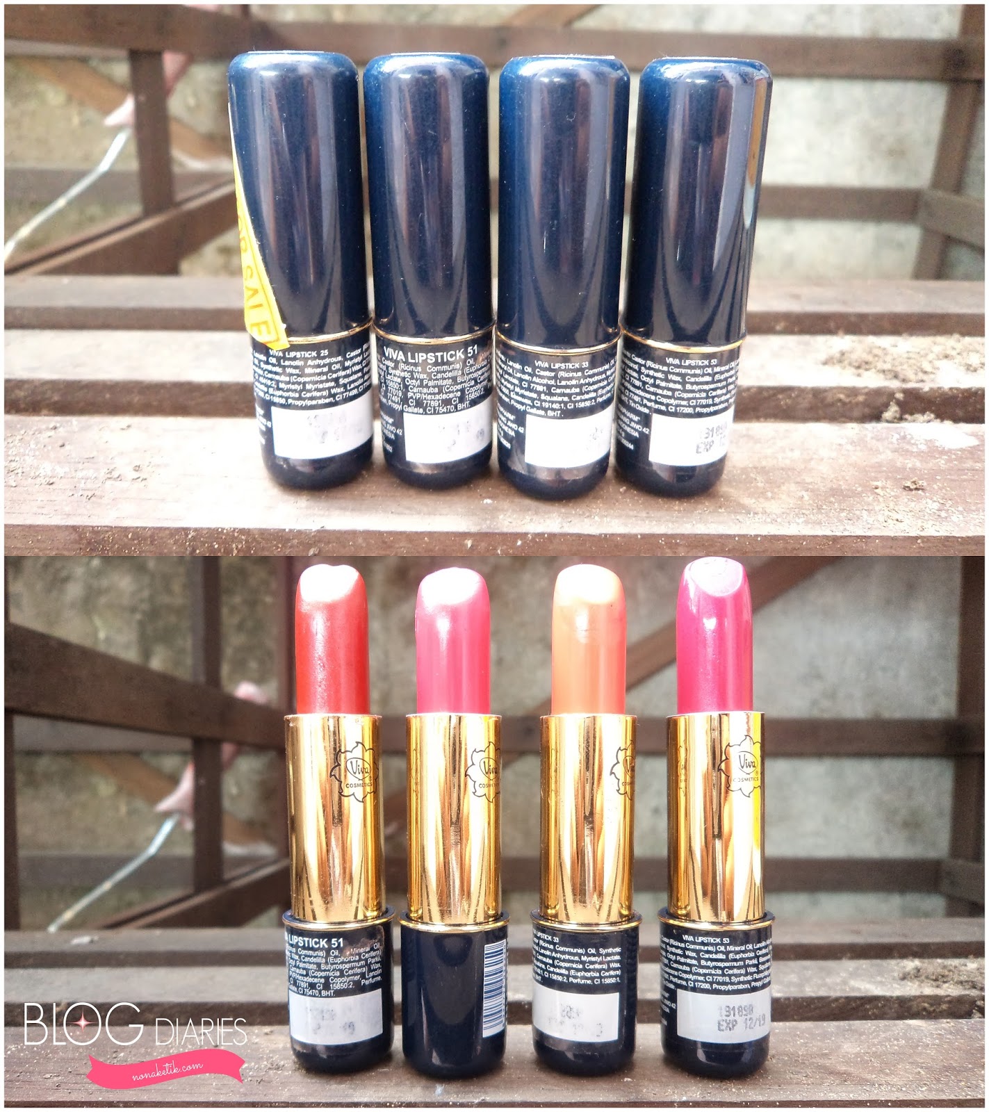 Viva Cosmetics Lipstick No 25 33 51 53 Vera Sitompul