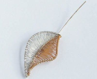 double color wire woven leaf