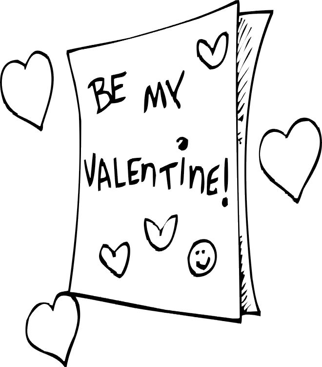 valentine blank coloring pages - photo #29