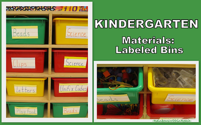 photo of: Classroom Bins for Topic (Organization in the Classroom) 