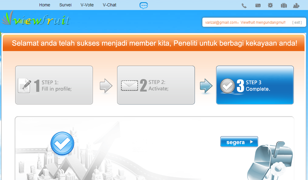 Cara daftar account di Viewfruit Indonesia 3