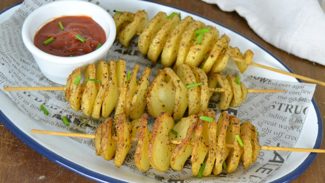 Patatas en espiral  ¡Al horno!