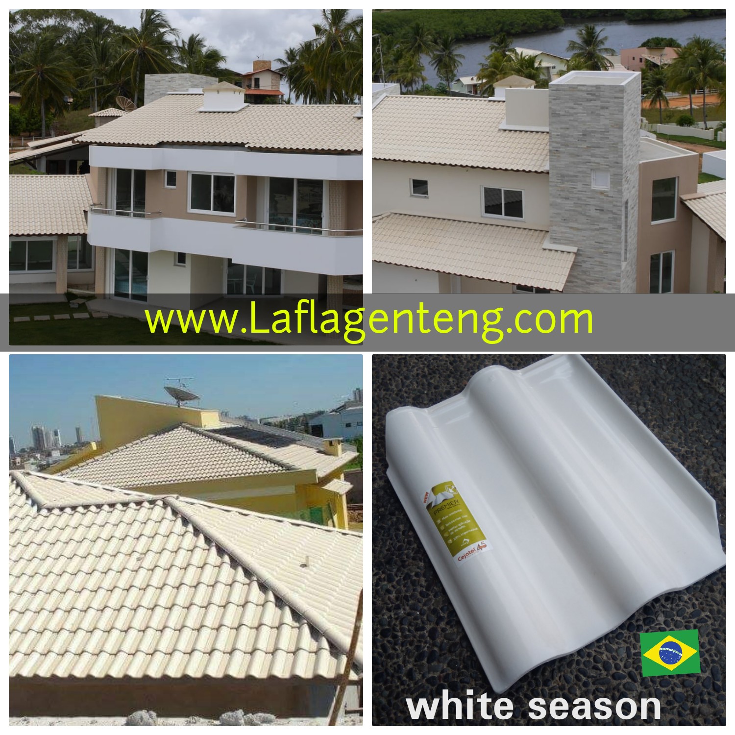 jual genteng keramik Genteng keramik warna putih white