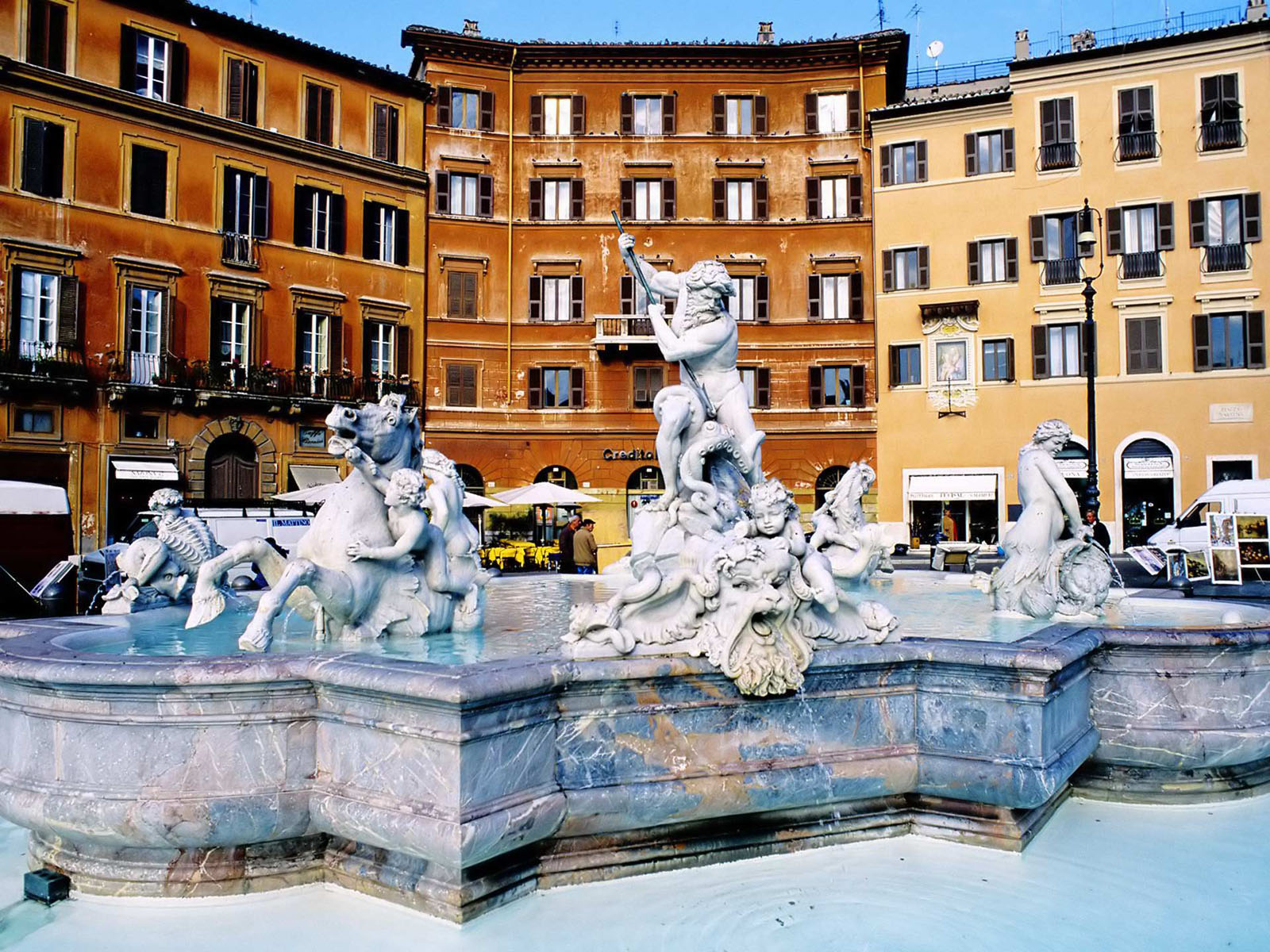 wallpaper Fountain of Neptune
