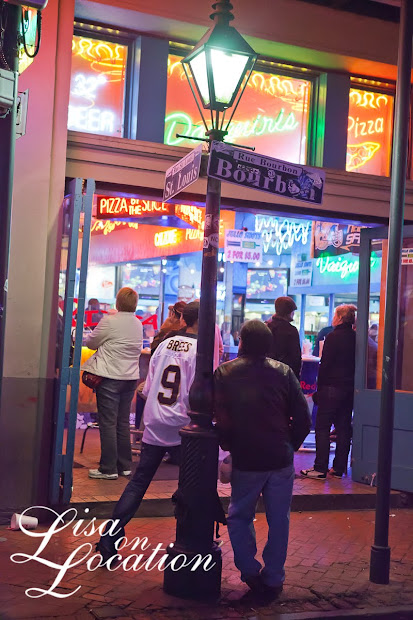 Everyone seemed to wear a Drew Brees jersey during the Saints' playoff game while on Bourbon Street in the French Quarter