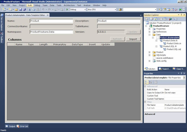 Likol Lee Visual Studio 2010 Data Template Data Model Store Procedure