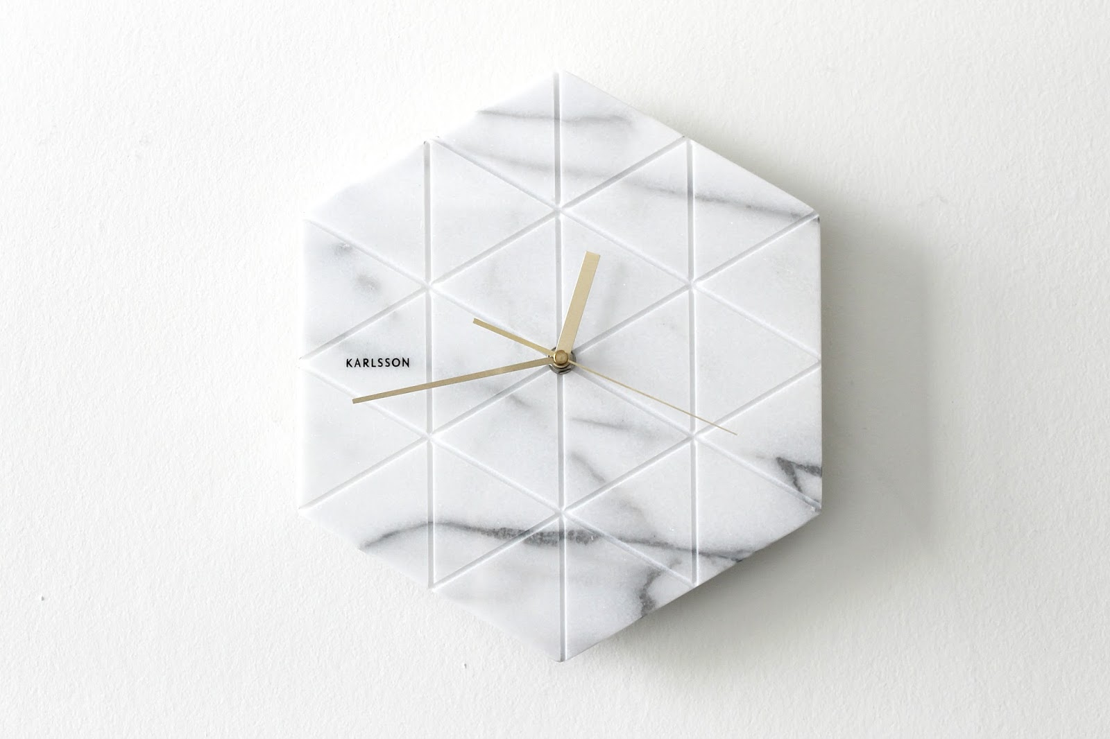 Interior | Hexagon Marble Clock — Nature Happiness