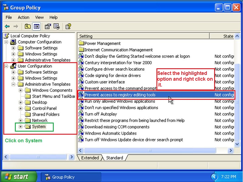 How to restrict registry editor??