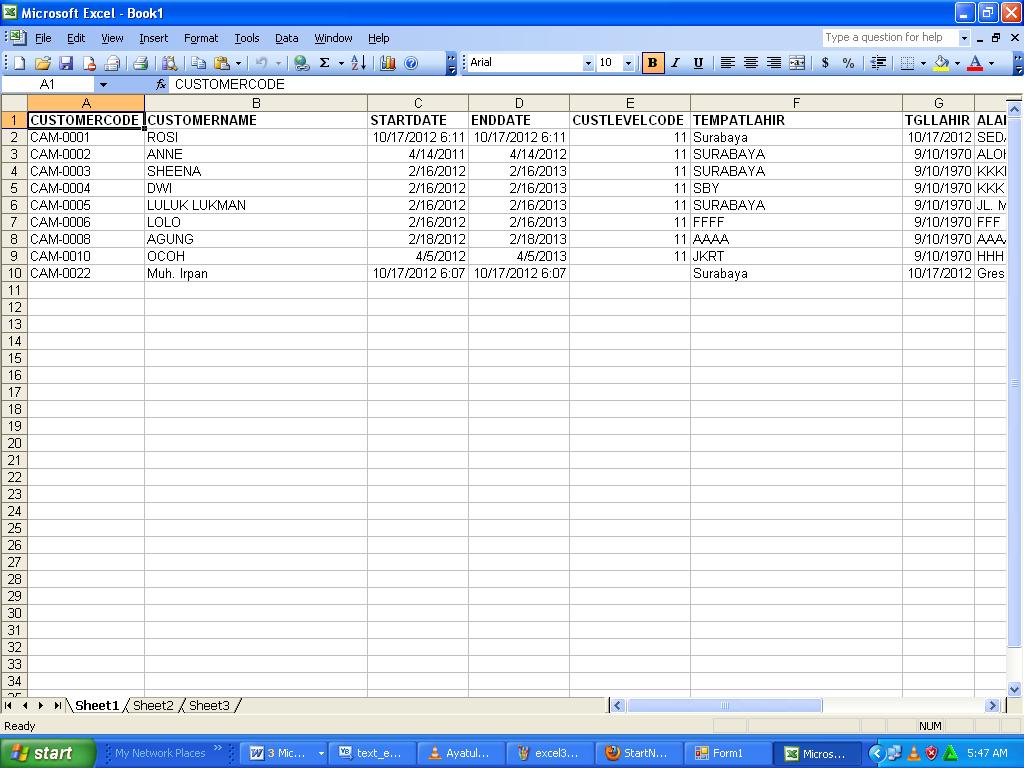 KERJA IT COMPUTER MYSQLDATAGRIDVIEW EXPORT KE EXCEL